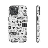 Prayer and Faith Christian Tough Phone Cases iPhone 15 Matte