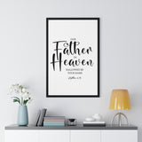 Faith Culture - Matthew 6:9 Christian Scripture Wall Art Our Father in Heaven