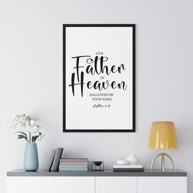 Faith Culture - Matthew 6:9 Christian Scripture Wall Art Our Father in Heaven