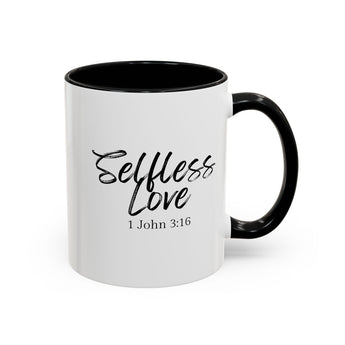 Faith Culture - Selfless Love - 1 John 3:16 Christian Coffee Mug 11oz Black