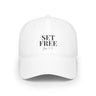 Set Free Baseball Cap | John 8:36 Christian Hat White One size