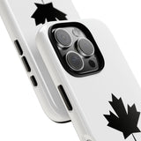 Faith Culture – Canada Maple Leaf Phone Case | Minimalist Black Leaf Case for All Phones
