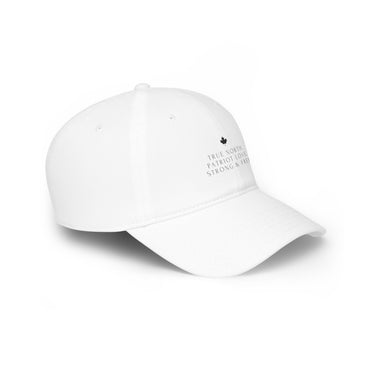 Faith Culture – True North. Patriot Love. Low Profile Baseball Cap – White | Anthem-Inspired Minimalist Hat