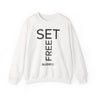 Set Free Christian Sweatshirt | Galatians 5:1 Scripture Apparel White