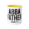 Faith Culture - Abba Father Christian Father’s Day Mug - Romans 8:15 | Faith Inspired Ceramic Mug Yellow 11oz