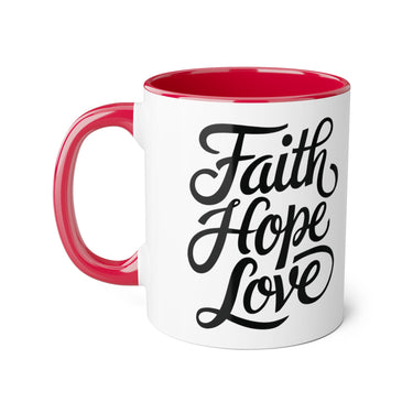 Faith Culture - Faith Hope Love - Christian Coffee Mug, 11oz