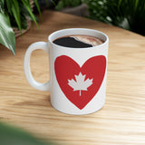 Faith Culture – Maple Heart Mug – 11oz & 15oz | Canada Love Coffee Cup