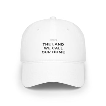 Faith Culture - Canada: The Land We Call Our Home Low Profile Baseball Cap – White | Expressive National Love Hat White One size