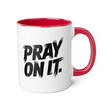 Faith Culture - Pray On It - Christian Accent Coffee Mug, 11oz Red 11oz