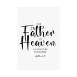 Faith Culture - Our Father in Heaven Christian Poster Matthew 6:9 Scripture Wall Art 12″ x 18″ Matte