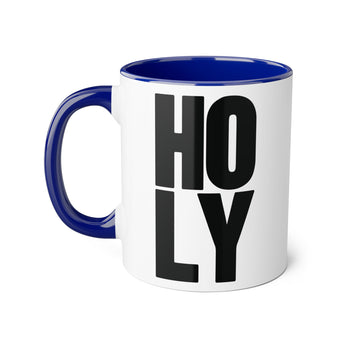 Holy Accent Mug - 11oz Coffee Cup for Inspirational Gifts Blue 11oz