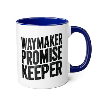 Faith Culture - Waymaker Promise Keeper - Christian Accent Coffee Mug, 11oz Blue 11oz