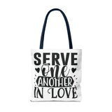 Faith Culture - Serve One Another in Love Christian Tote Bag - Galatians 5:13 Bible Verse