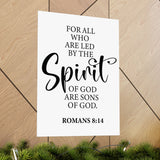 Faith Culture - Romans 8:14 Christian Poster Led by the Spirit Scripture Wall Art