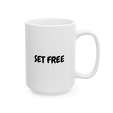 Faith Culture - Set Free Christian Coffee Mug – John 8:36 Scripture Mug, 11oz & 15oz
