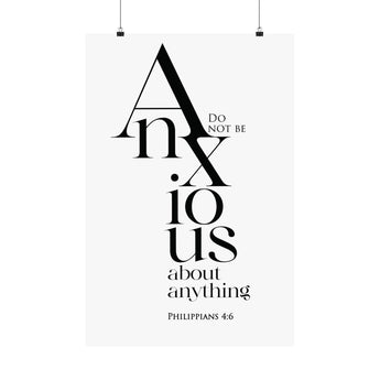 Faith Culture Do Not Be Anxious Philippians 4:6 Christian Matte Poster | Scripture Wall Art Print