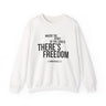 Where the Spirit Is There’s Freedom Christian Sweatshirt | 2 Corinthians 3:17 Scripture Apparel White