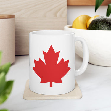 Faith Culture – Red Maple Leaf Mug – 11oz & 15oz | Canadian Pride Coffee Cup