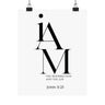 I Am the Resurrection and the Life Wall Poster | John 11:25 Christian Decor 8" x 10" Matte