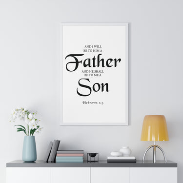 Faith Culture - Hebrews 1:5 Christian Scripture Wall Art Father and Son