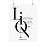 A Lion, Mighty Among Beasts Wall Poster | Proverbs 30:30 Christian Decor 18″ x 24″ Matte