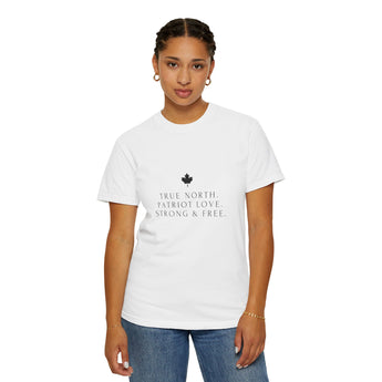 Faith Culture - True North Patriot Love Unisex T-Shirt – White | Minimalist Canadian Anthem Tee White