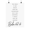 Faith Culture Rock And Salvation Psalm 62:6 Christian Matte Poster | Minimal Typography Scripture Wall Art Print 12" x 16" Matte
