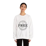 Faith Culture – Set Free Christian Crewneck Sweatshirt – White | John 8:36