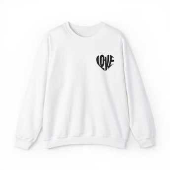 Faith Culture - Heart of Love - Christian Unisex Crewneck Sweatshirt White