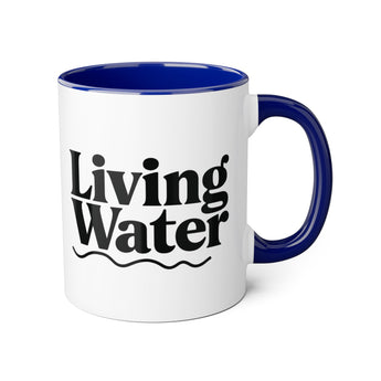 Faith Culture - Living Water - Christian Accent Coffee Mug, 11oz Blue 11oz