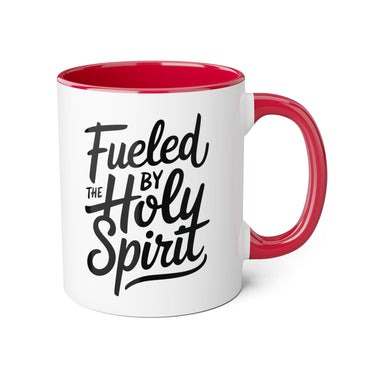 Faith Culture - Fueled by the Holy Spirit - Christian Accent Coffee Mug, 11oz Red 11oz