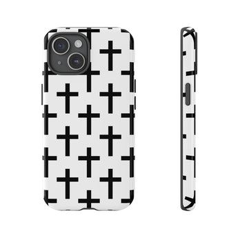 Faith Culture Cross Christian Tough Phone Case iPhone 15 Glossy