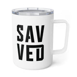 Faith Culture – Saved – Christian Coffee and Tea Mug, 10oz 10oz White