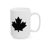 Faith Culture – Black Maple Leaf Mug – 11oz & 15oz | Bold Canadian Identity Cup
