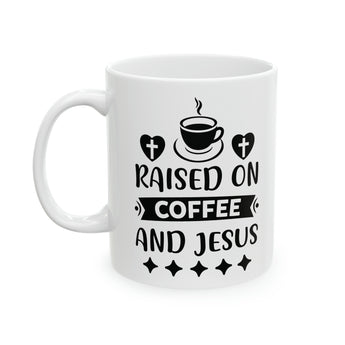 Faith Culture - Sweet Tea and Jesus - Christian Ceramic Coffee Mug, 11oz