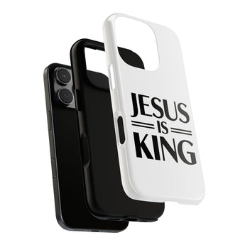 Faith Culture – Jesus Is King Christian Tough Phone Case iPhone 16 Pro Glossy