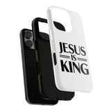 Faith Culture – Jesus Is King Christian Tough Phone Case iPhone 16 Pro Glossy
