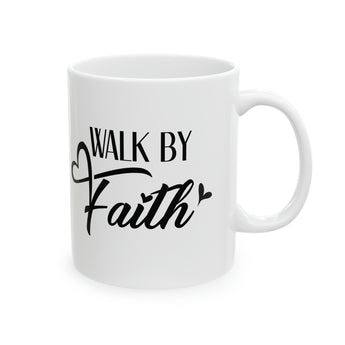Faith Culture - Walk by Faith - Christian Ceramic Accent Coffee Mug - 11oz