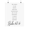Faith Culture Rock And Salvation Psalm 62:6 Christian Matte Poster | Minimal Typography Scripture Wall Art Print 16″ x 20″ Matte