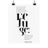 Under His Wings You Will Find Refuge Wall Poster | Psalm 91:4 Christian Decor 8" x 10" Matte