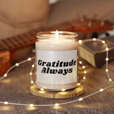 Faith Culture - Gratitude Always Soy Candle Thanksgiving Gift Christian Home Décor 9oz Unscented 9oz