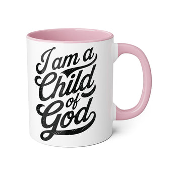 Faith Culture - Child of God - Christian Accent Coffee Mug, 11oz Pink 11oz