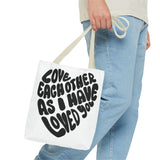 Faith Culture - Serve One Another in Love Christian Tote Bag - Galatians 5:13 Bible Verse