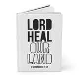 Lord Heal Our Land Hardcover Christian Journal | 2 Chronicles 7:14 Scripture Notebook