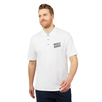 Faith Culture - Miracle Worker - Christian Unisex Performance Polo by adidas® White