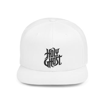Faith Culture - Holy Ghost - Bold Christian Snapback Hat, Flat Bill Cap for Men and Women One size White