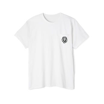 Faith Culture - Lion of Judah - Christian Unisex Heavy Cotton Pocket Tee White