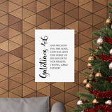 Faith Culture - Abba Father Christian Poster Galatians 4:6 Scripture Wall Art