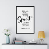 Faith Culture - Romans 8:14 Christian Scripture Wall Art Led by the Spirit of God