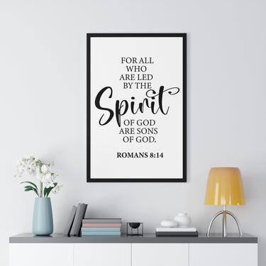 Faith Culture - Romans 8:14 Christian Scripture Wall Art Led by the Spirit of God